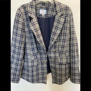 Draper James X Eloquii Plaid Blazer